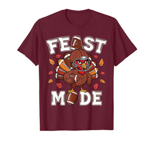 Funny Thanksgiving Feast Mode American Football Turkey Kids T-Shirt