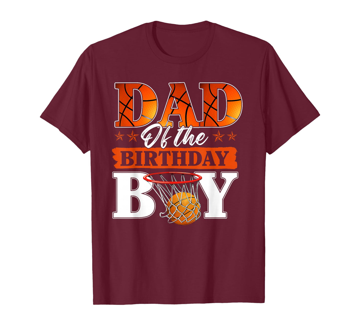 Basketball DAD of The Birthday Boy Family Matching T-Shirt