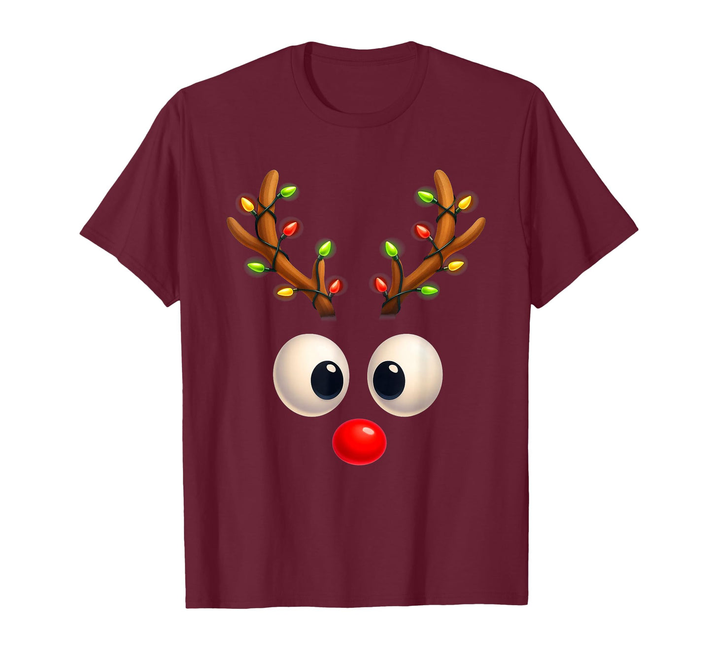Matching Family Christmas Reindeer Face Christmas T-Shirt