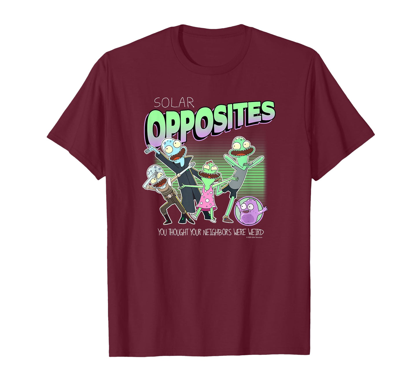 Solar Opposites Character Group Weird Neighbors Cartoon T-Shirt