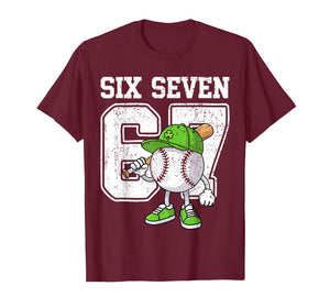 Boys St Patricks Day 67 Six Seven Baseball Ice Cream Drip T-Shirt