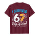 I Survived 67 Days of School Funny Meme Teacher Student T-Shirt
