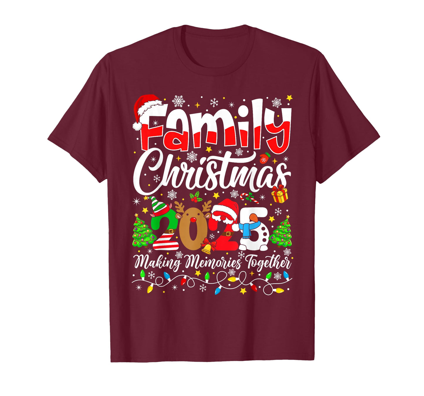 Family Christmas 2025 Matching Outfit Xmas Squad Santa T-Shirt