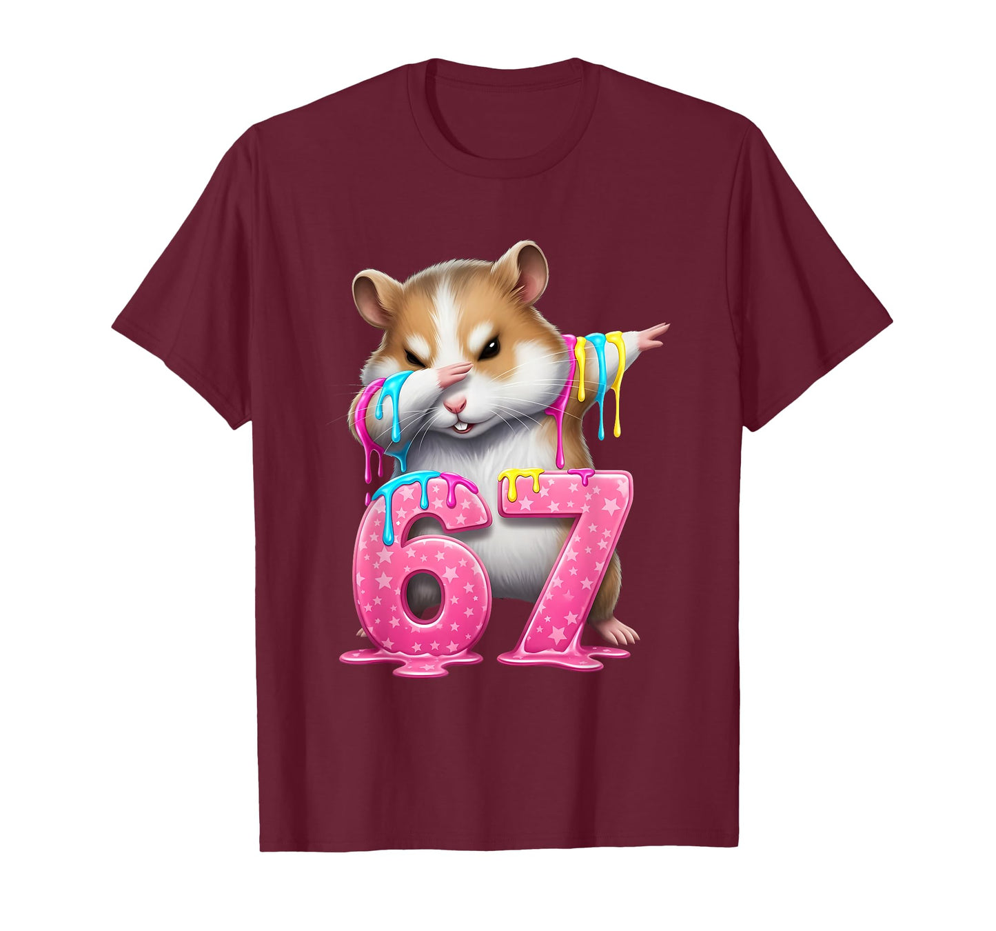 67 Animals Funny 67 Brainrot Youth Kids Hamster 67 T-Shirt