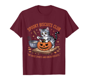 Spooky Biscuits Club Cat, Funny Halloween T-Shirt
