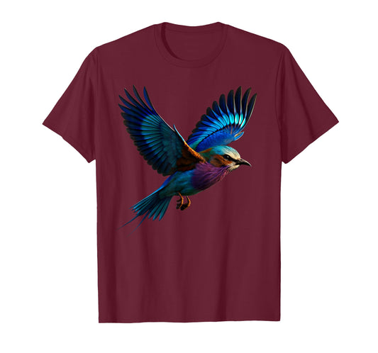 Lilac-Breasted Roller Bird Vibrant African Wildlife Art T-Shirt
