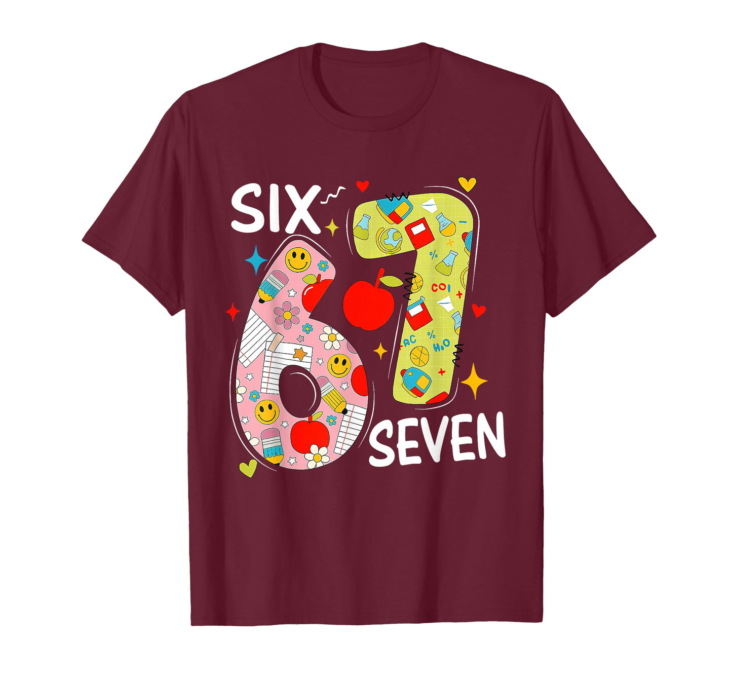 67 Meme Six Seven Number 6-7 6 7 Funny 67 Days Smarter T-Shirt