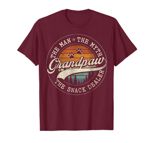 Grandpaw The Myth The Snack Dealer Fathers Day Dog Grandpa T-Shirt