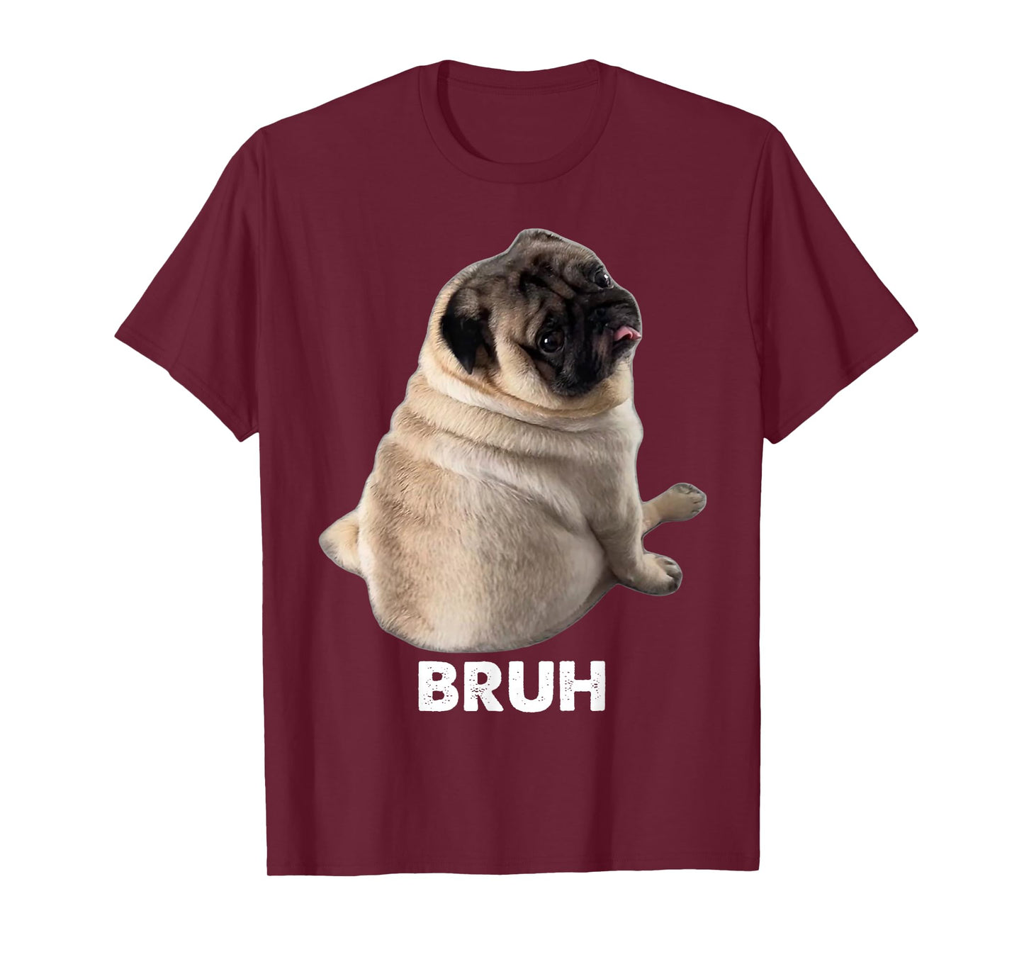 Pug says Bruh Pug Meme Adorable Dog Funny Humor Fashion Y2K T-Shirt
