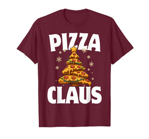 Pizza Christmas Tree Cheesy Holiday Food Pun Ugly Sweater T-Shirt