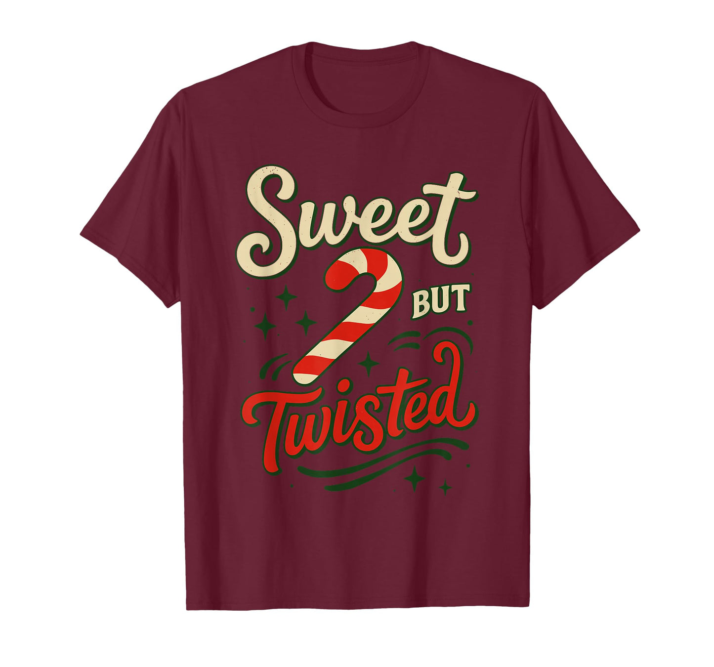 Sweet But Twisted Christmas Shirt, Cute Candy Cane Pajamas T-Shirt