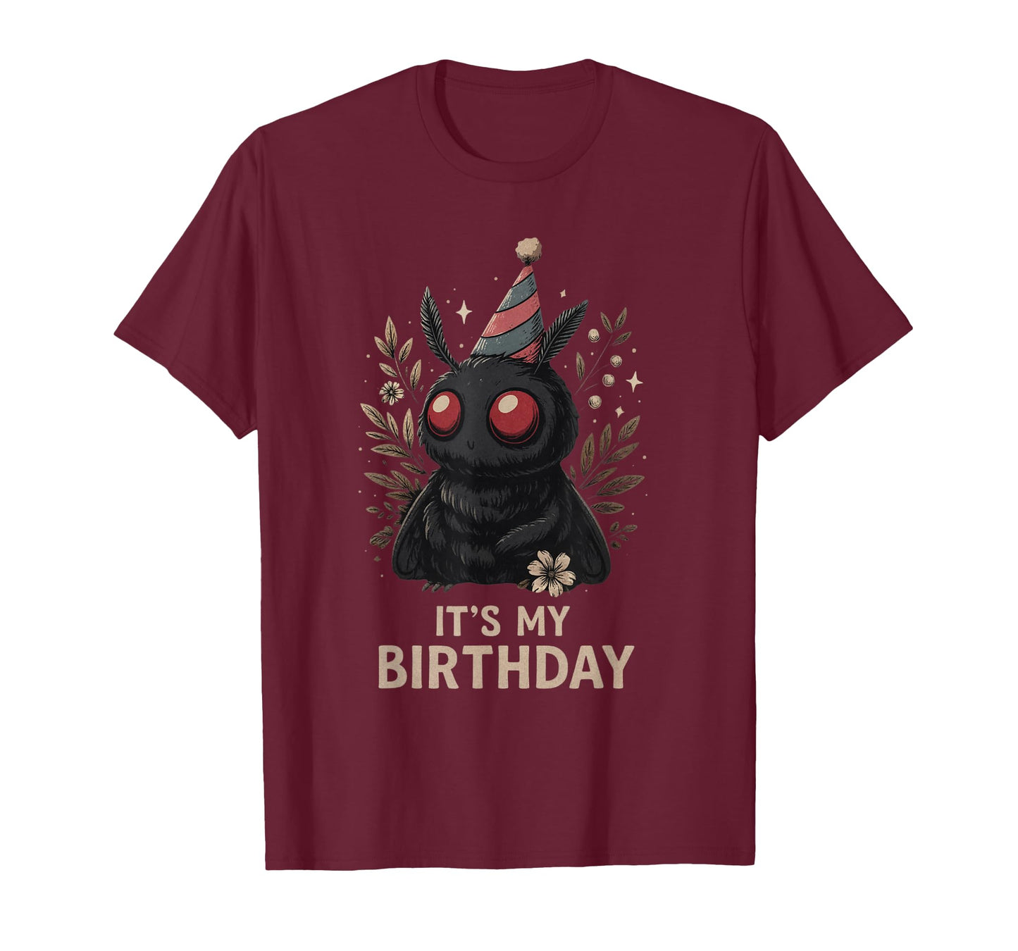 It's My Birthday Mothman Kawaii cryptid Humor Apparel T-Shirt