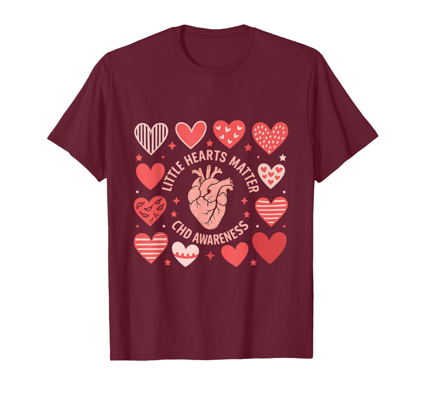 Heart Anatomy Valentine Little Hearts Matter CHD Awareness T-Shirt