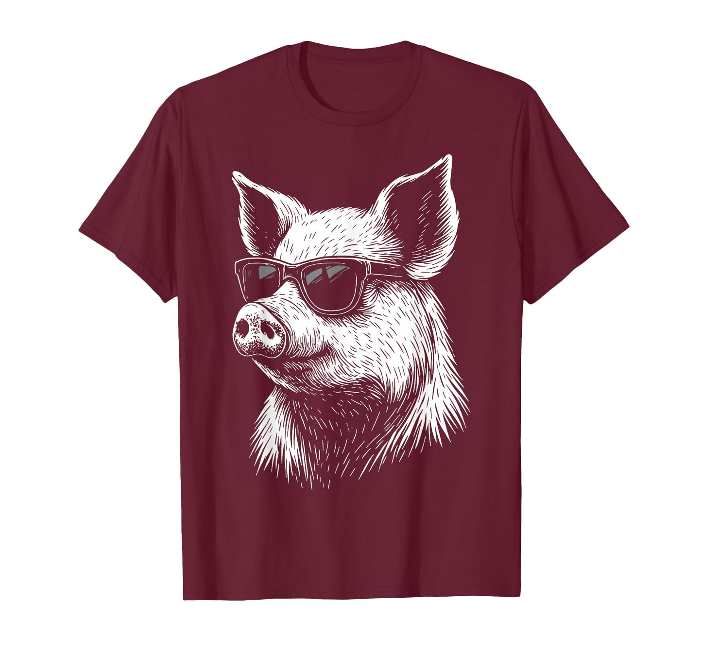 Pig Sunglasses Farmer T-Shirt