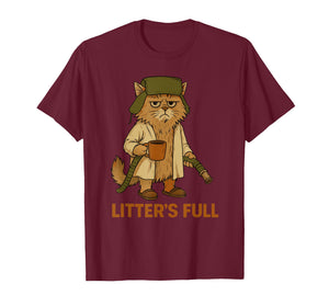 Litter’s Full Funny Cat Lovers Christmas Xmas T-Shirt
