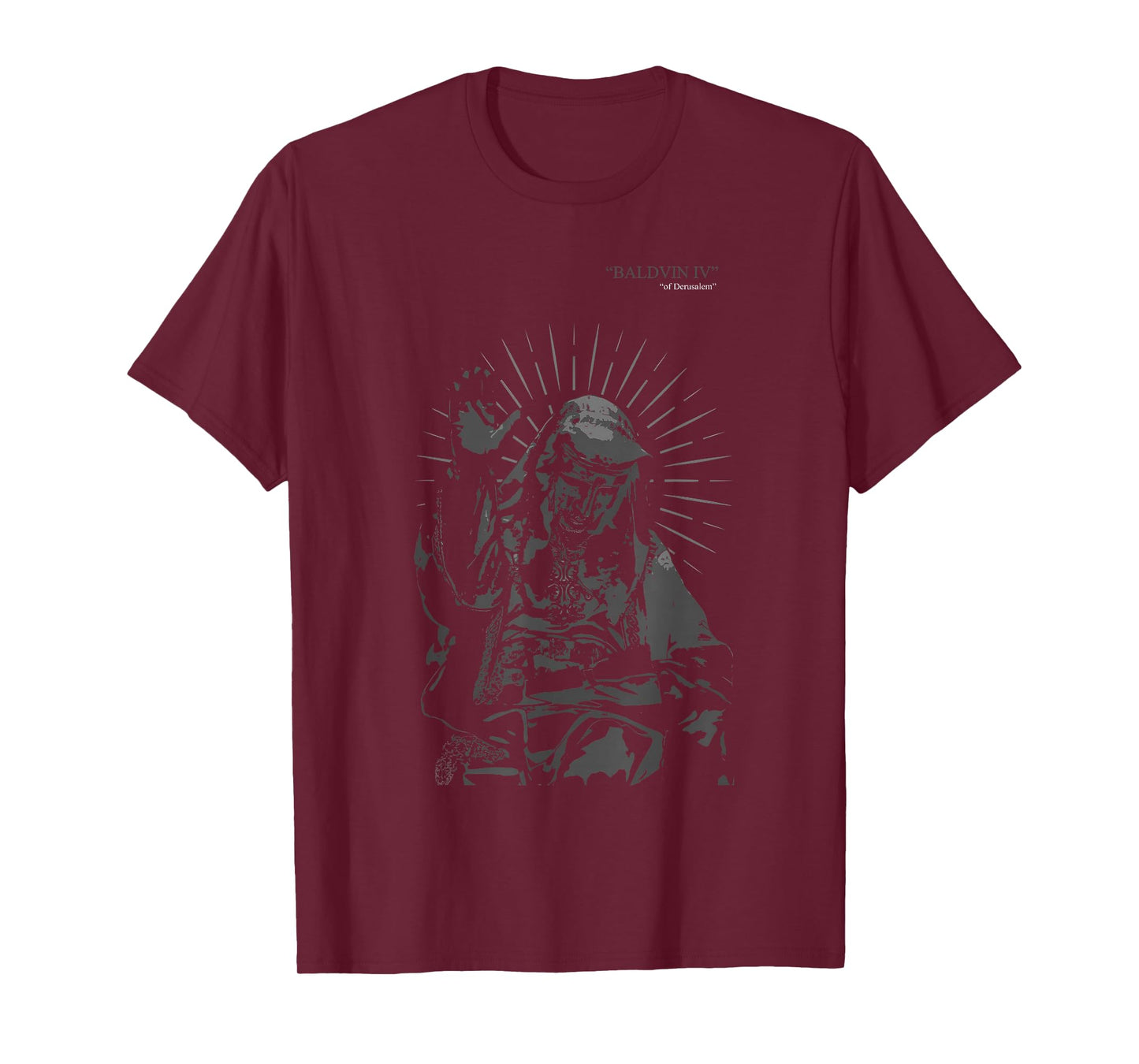 Sliver Mask King Baldwin IV Meme The Leper King Warrior T-Shirt