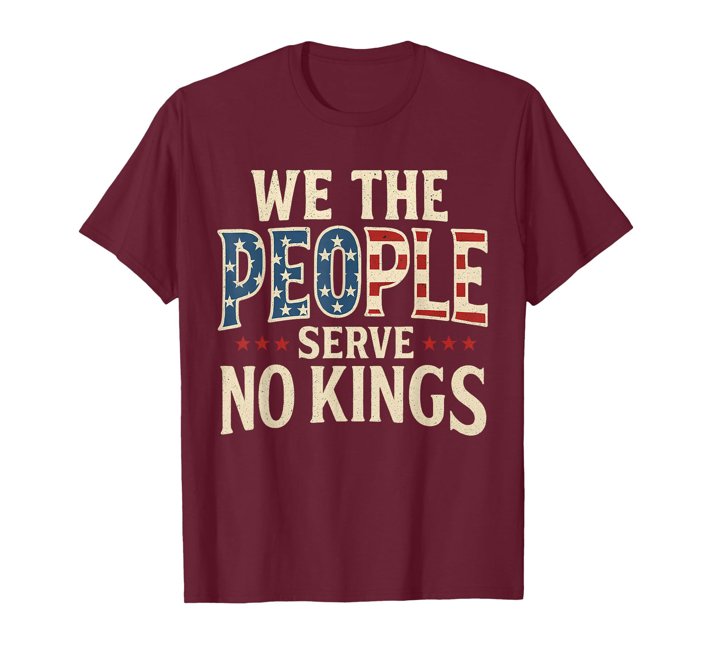 No Kings Retro Patriotic Men Women T-Shirt