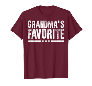 Grandma's Favorite, Grandson or Granddaughter Family Retro T-Shirt