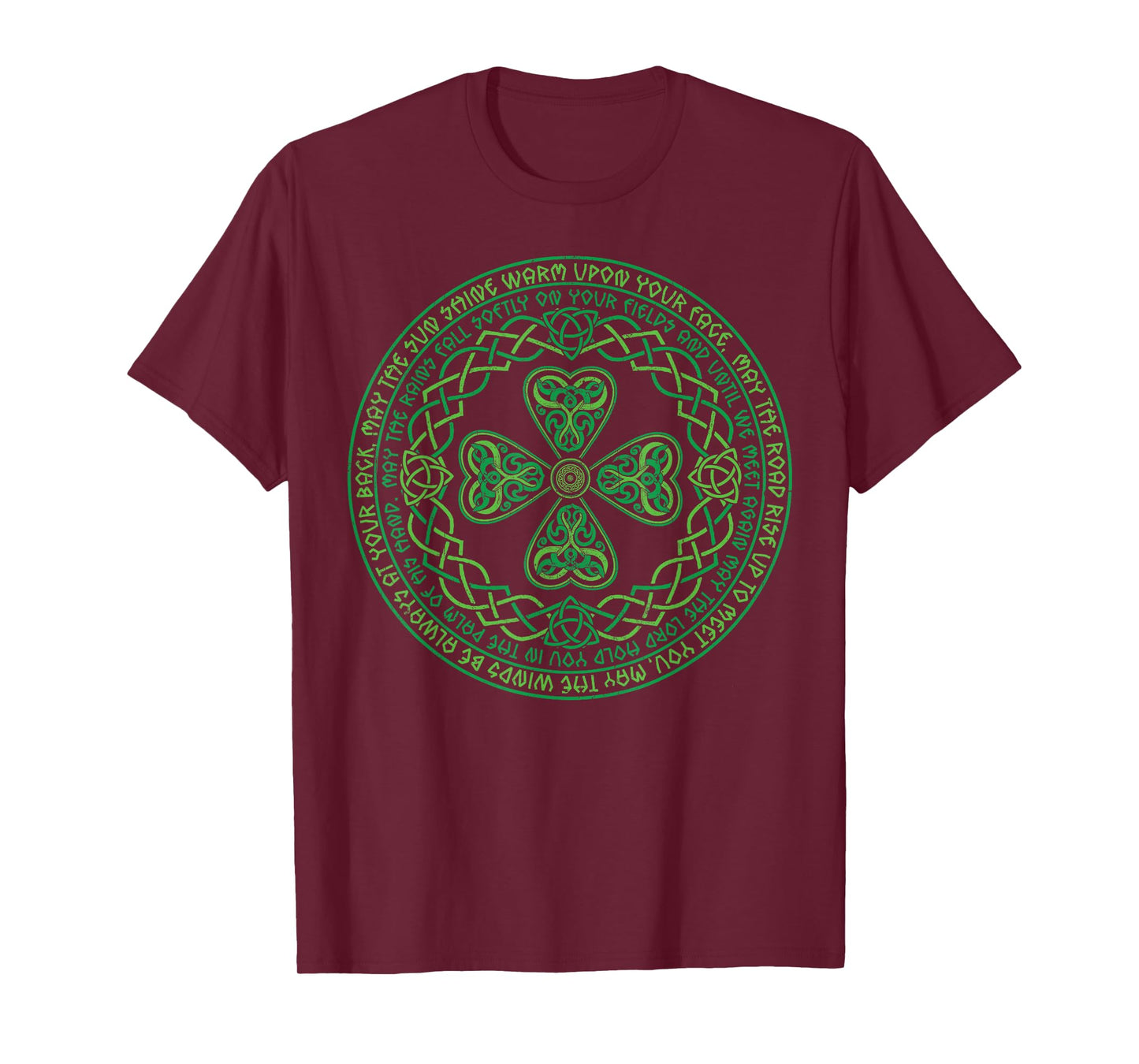 Celtic Knot Irish Blessing 4 Leaf Clover Ireland St Patricks T-Shirt