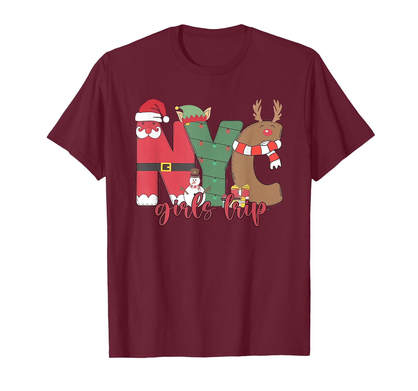 New York NY Christmas Girl Trip Matching T-Shirt
