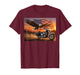American Flag Motorcycle USA Flag Biker Retro T-Shirt