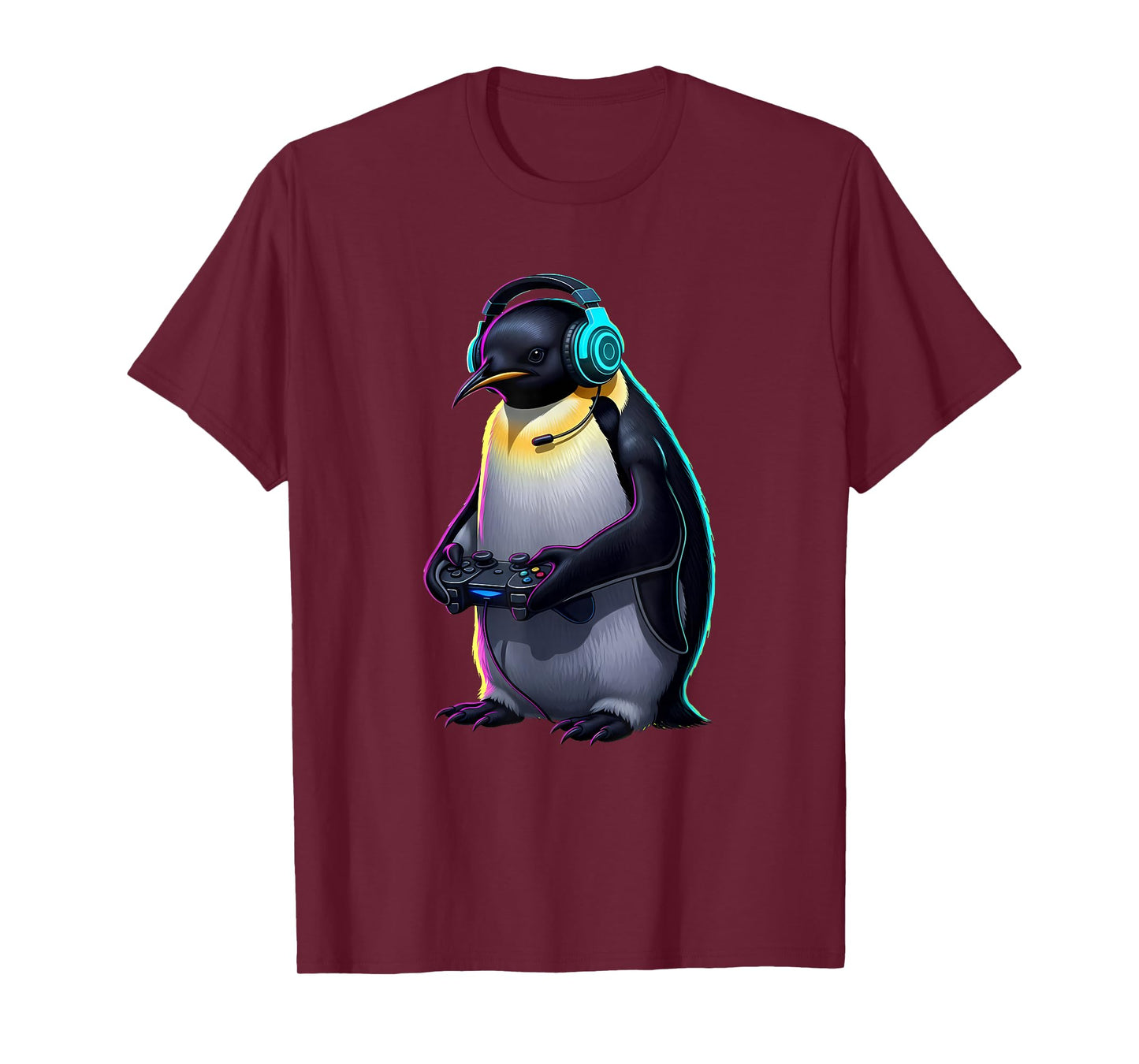Penguin Gaming Animal Video Games Funny Penguin T-Shirt