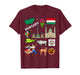 Hungary map and Flag. Hand Drawn Hungarian Landmarks T-Shirt