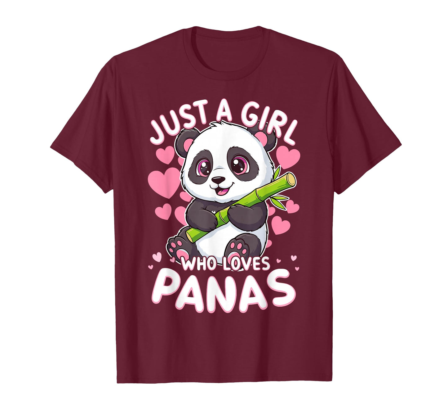 Panda Cute Animal Just a Girl Who Loves Pandas T-Shirt