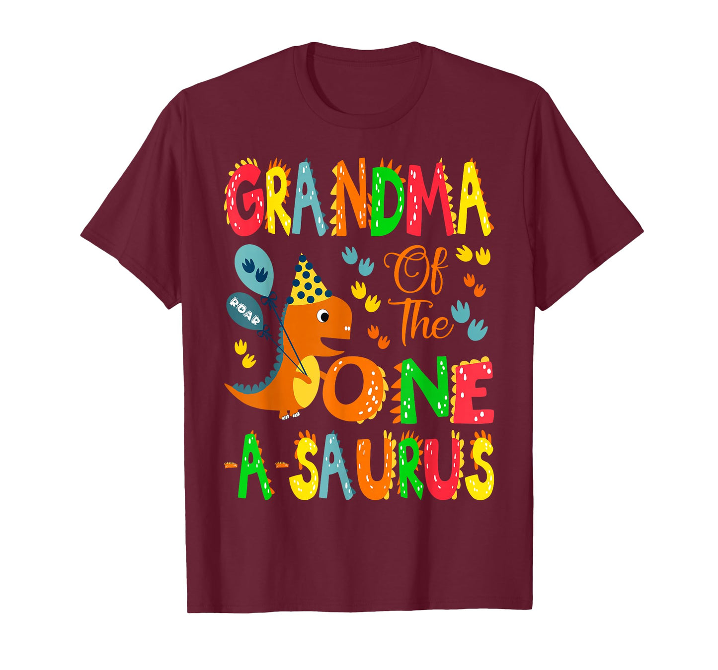 Grandma of The One-A-Saurus 1st Birthday Boy Dinosaur Lover T-Shirt