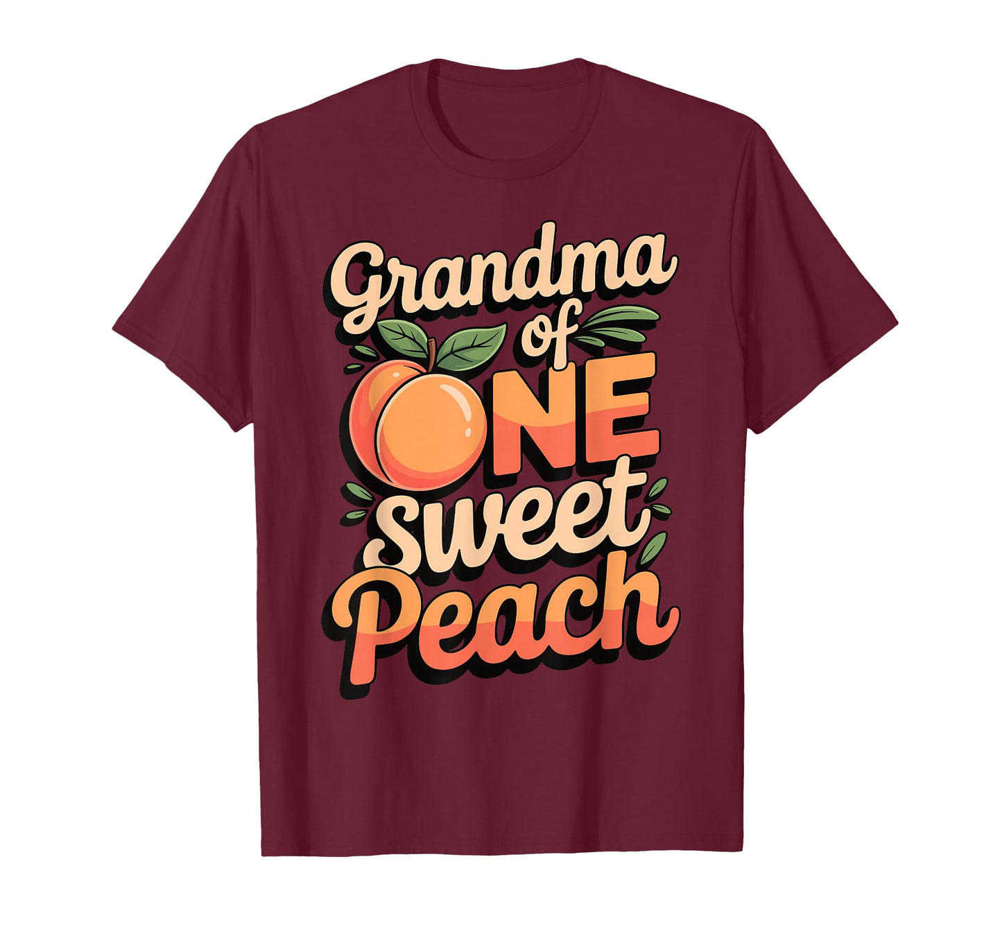 Grandma of One Sweet Peach Family Matching T-Shirt