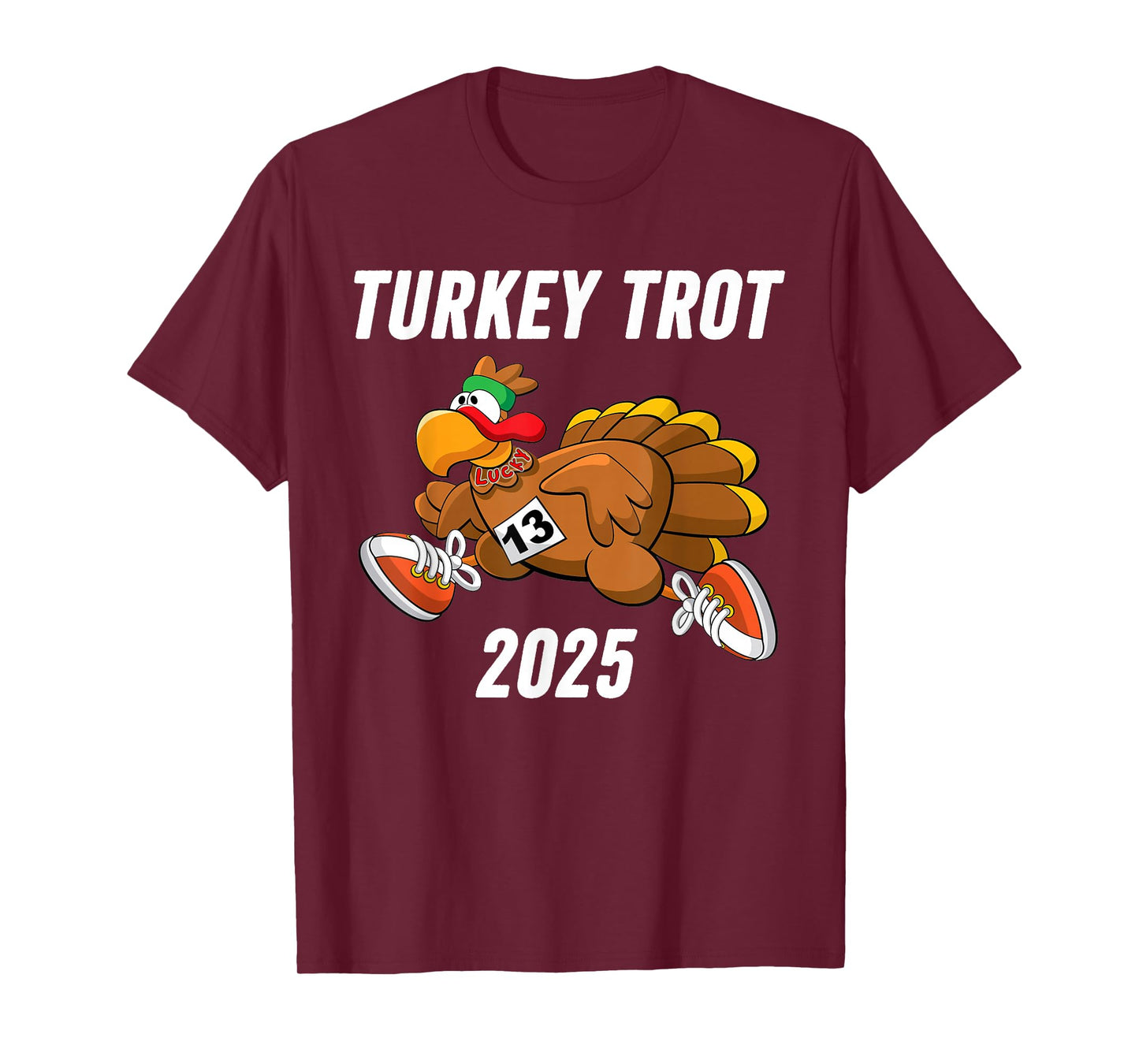 Running Turkey Trot Thanksgiving 2025 for Boys Girls Kids T-Shirt