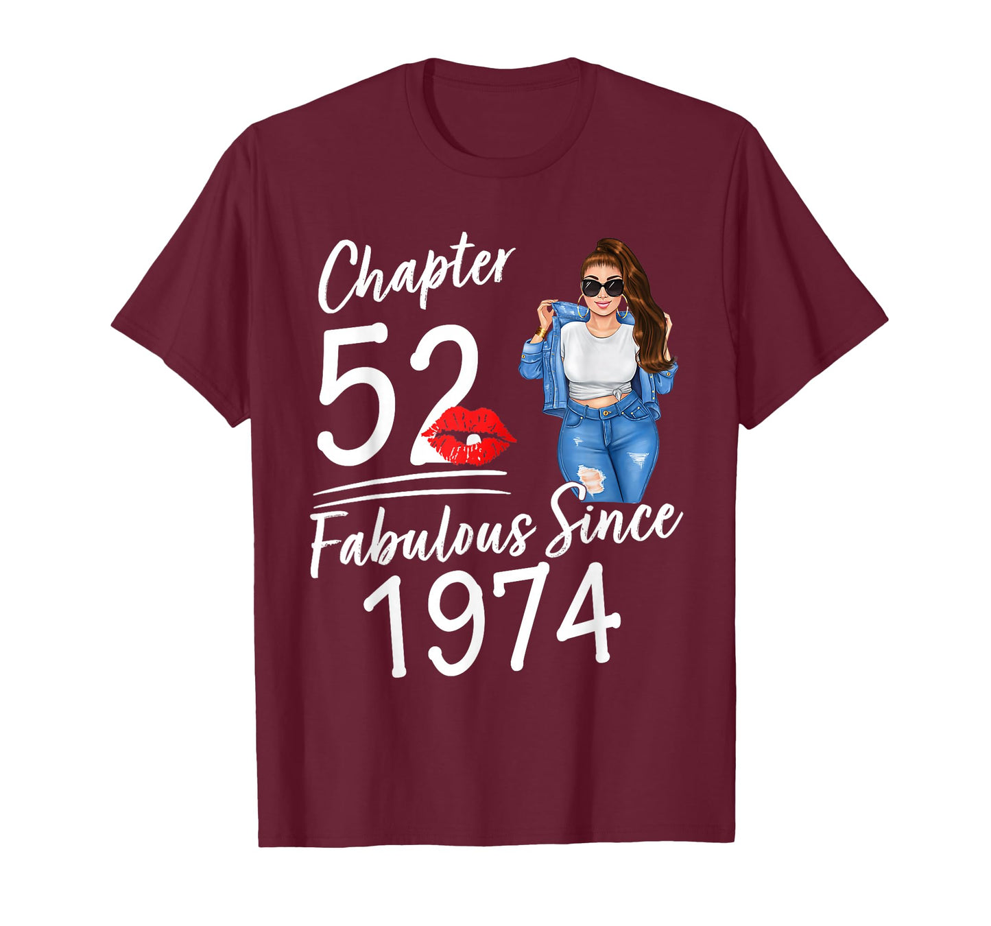 Chapter 52 Fabulous Since 1974 Birthday Girl Afro Queen T-Shirt