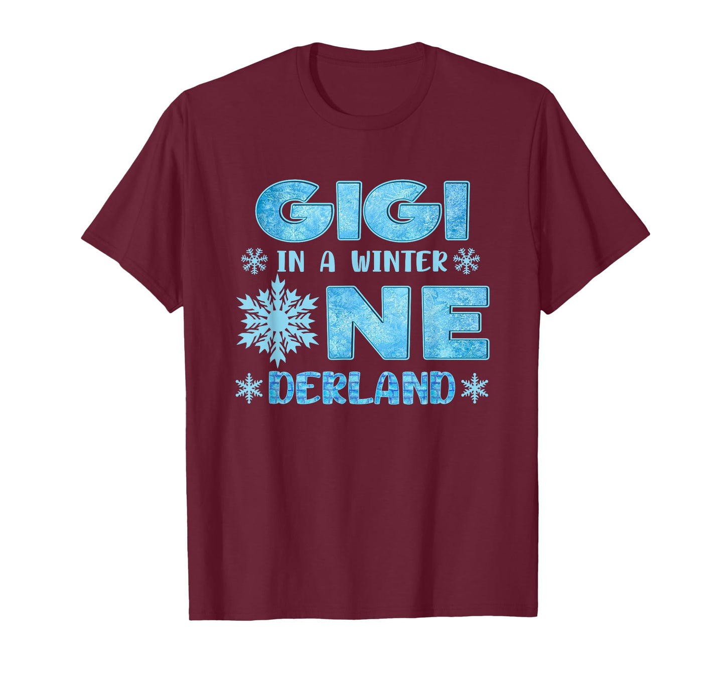 Gigi in A Winter Onederland Bday Girl Sweet Snowflake T-Shirt