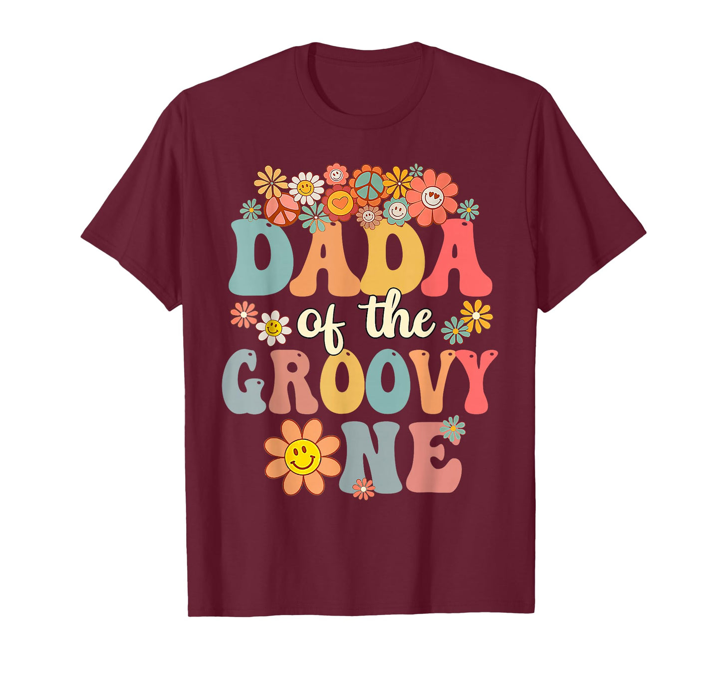 Retro Dada of Groovy One Matching Family 1st Birthday Party T-Shirt