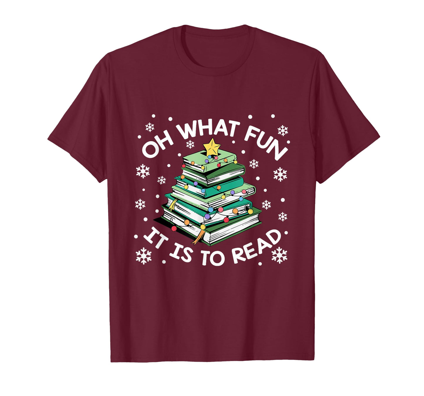 Oh What Fun It is to Read Christmas Book Lover Librarian T-Shirt