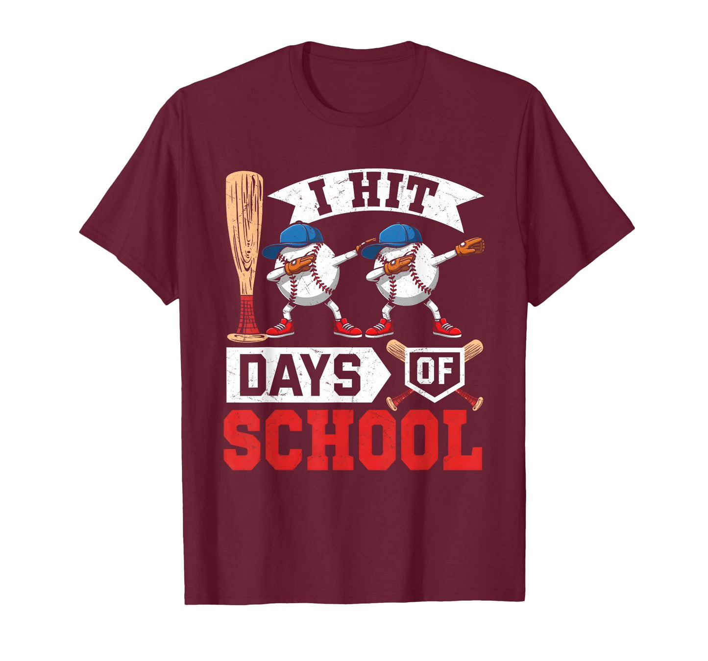Kids 100 Days of School Boys 100th Day Baseball Toddler Boy T-Shirt