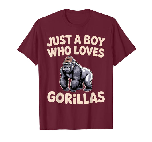 Cool Gorilla Design for Boys Men Kids Primate Gorilla Lover T-Shirt