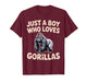 Cool Gorilla Design for Boys Men Kids Primate Gorilla Lover T-Shirt