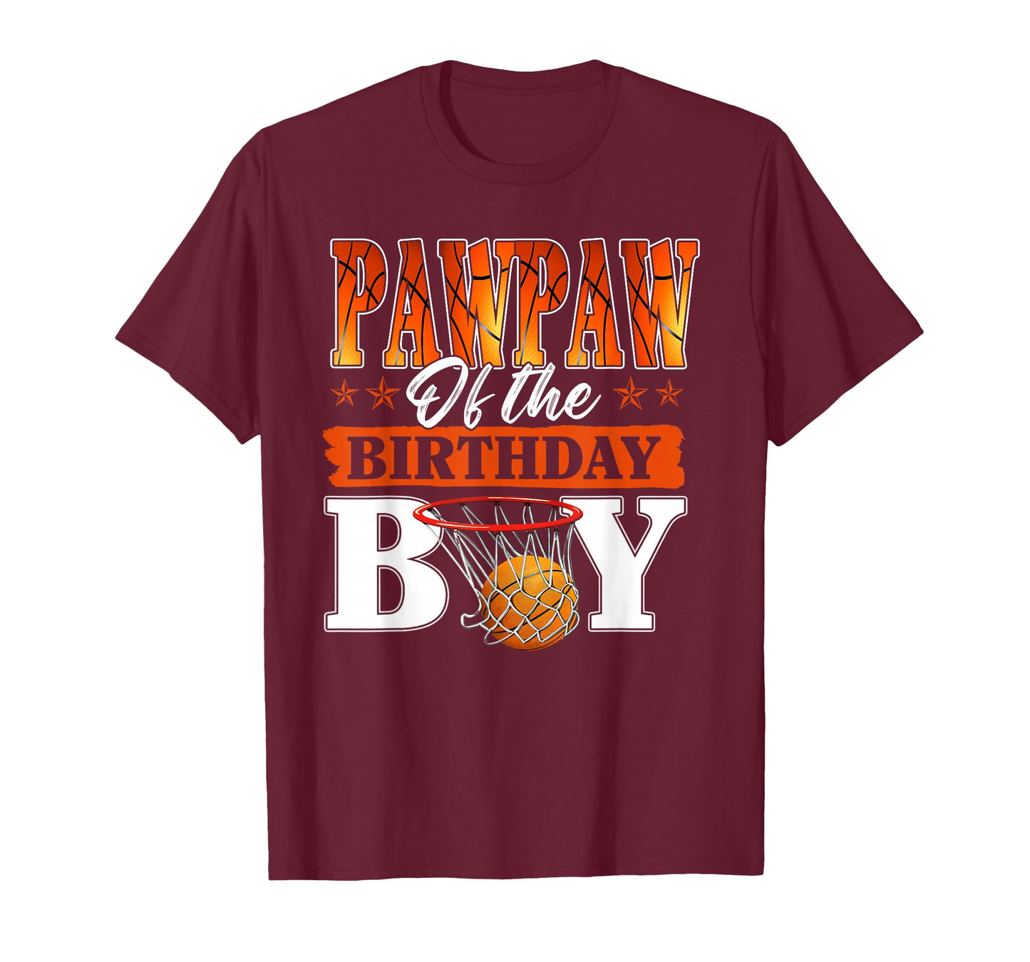 Basketball Pawpaw of The Birthday Boy Family Matching T-Shirt