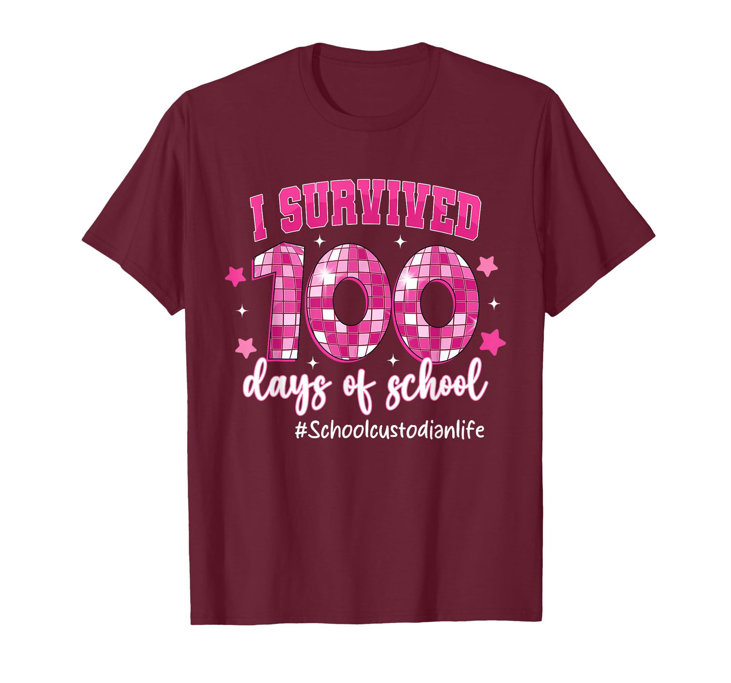I Survived 100 Days of School School Custodian Life T-Shirt
