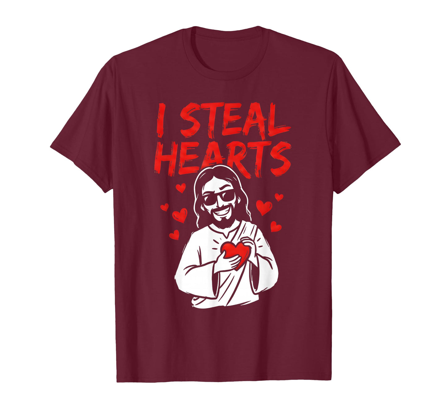 I Steal Hearts Jesus Valentines Day Christian Love Religious T-Shirt