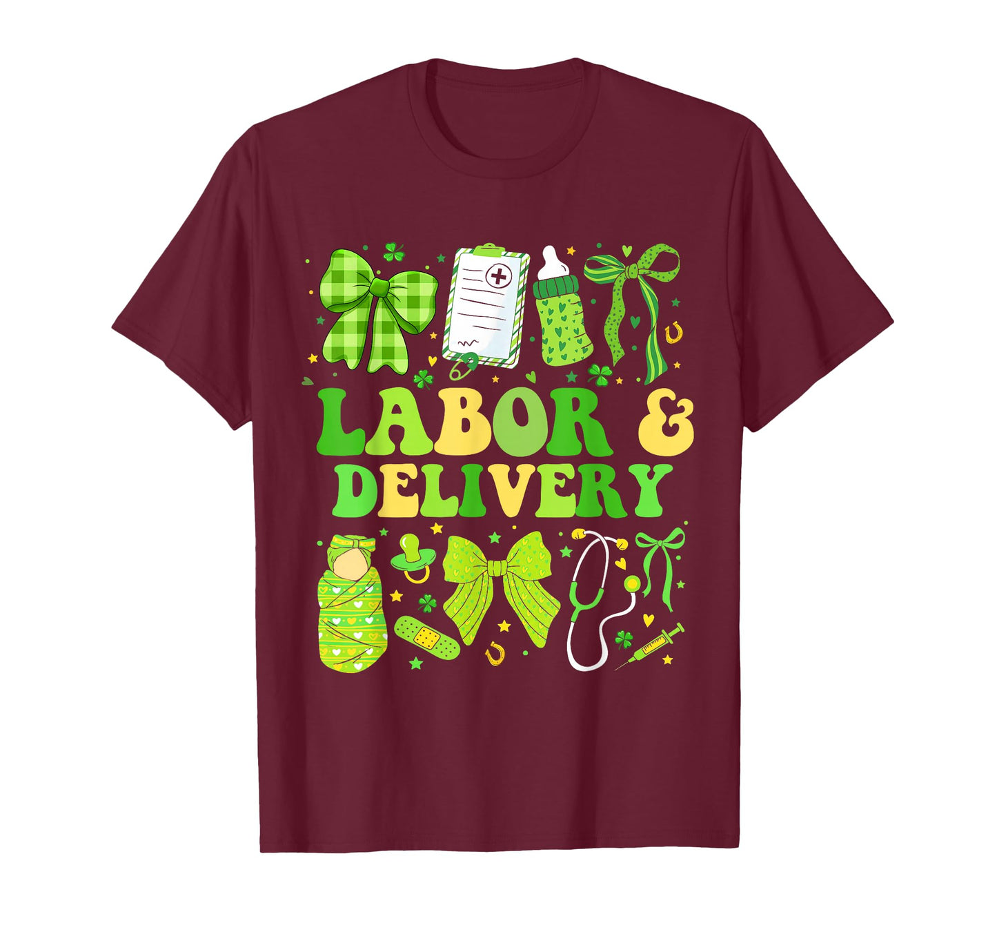 Labor and Delivery Nurse Coquette L&D Nurse St Patricks Day T-Shirt