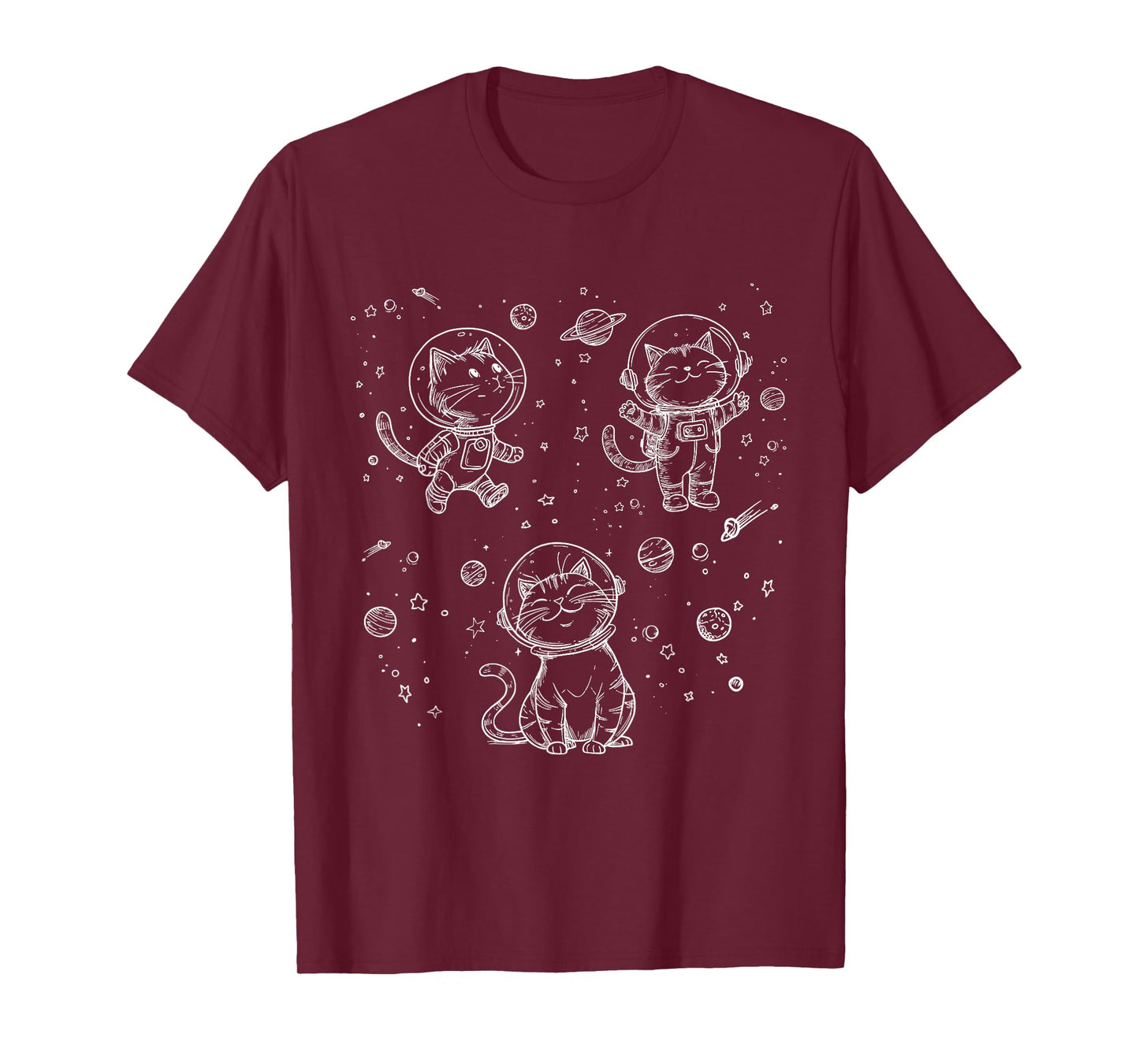 Space Cats Cute Cats Astronauts T-Shirt