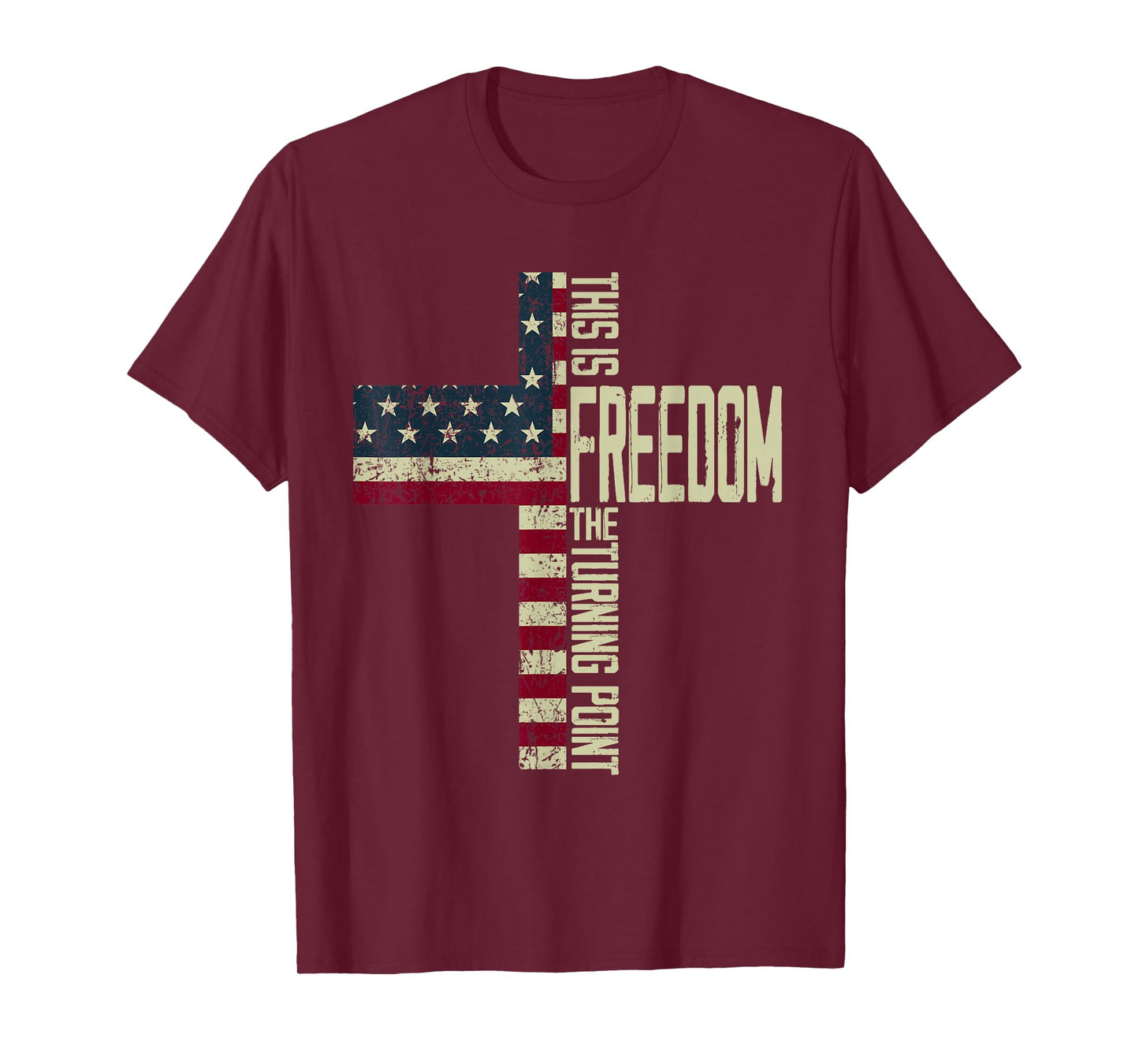 This is The Turning Point Patriotic Christian Faith USA Flag T-Shirt