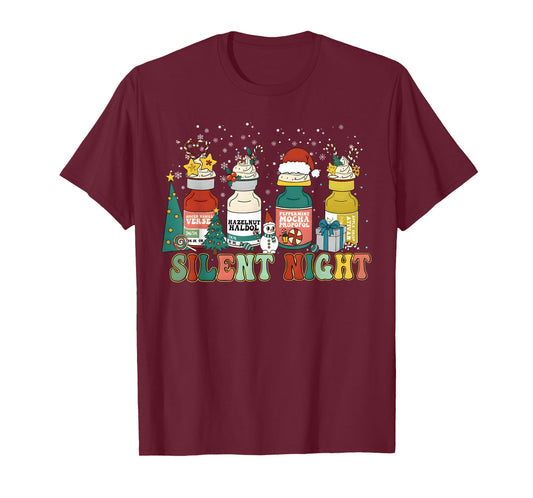 Funny Santa Propofol Silent Night ICU Nurses Merry Christmas T-Shirt
