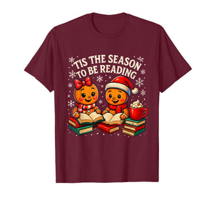 ’Tis The Season to Be Reading Book Lover Design T-Shirt