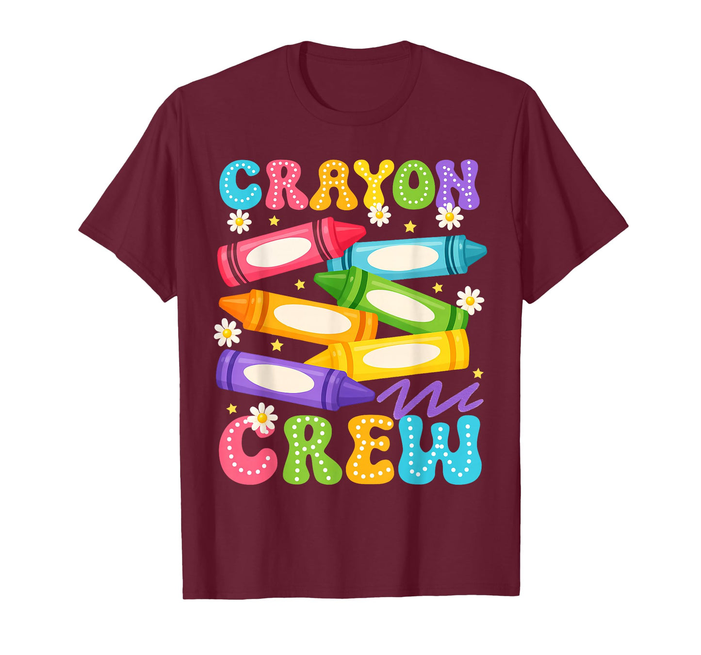 Crayon Crew Coloring Artistic Drawing Color Men Women T-Shirt