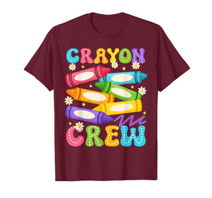 Crayon Crew Coloring Artistic Drawing Color Men Women T-Shirt