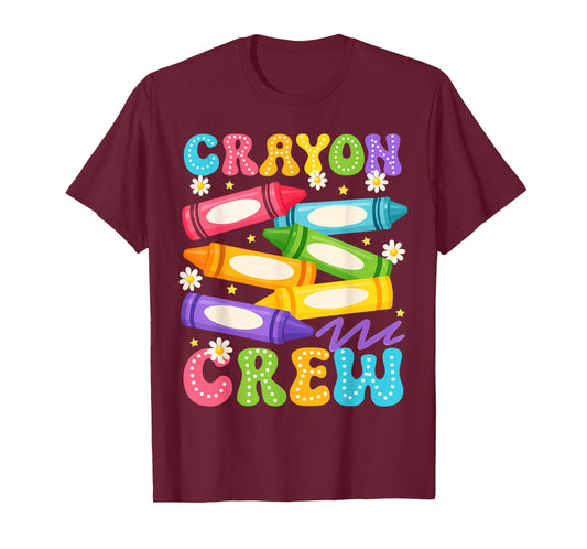 Crayon Crew Coloring Artistic Drawing Color Men Women T-Shirt