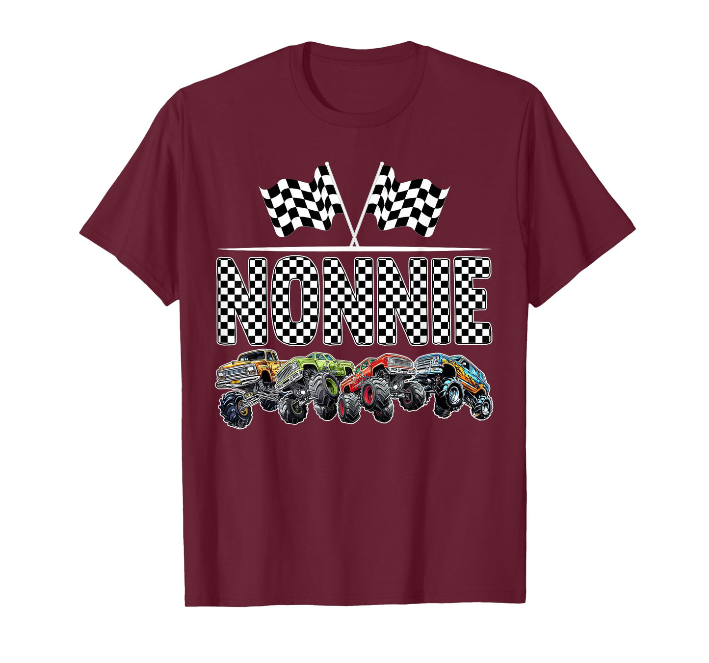 Nonnie Retro Monster Truck Family Birthday Matching T-Shirt